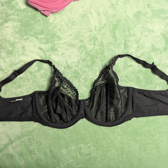 Elomi Matilda Unlined Lace Plunge Bra Black 34J - Picture 8 of 9